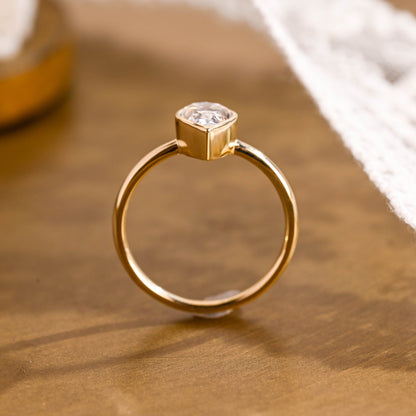 2 CT Round Three Stones Lab Grown Diamond Engagement Ring