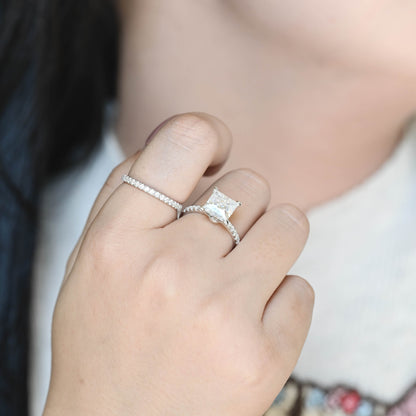 3.0 CT Round Pave Lab Grown Diamond Bridal Set