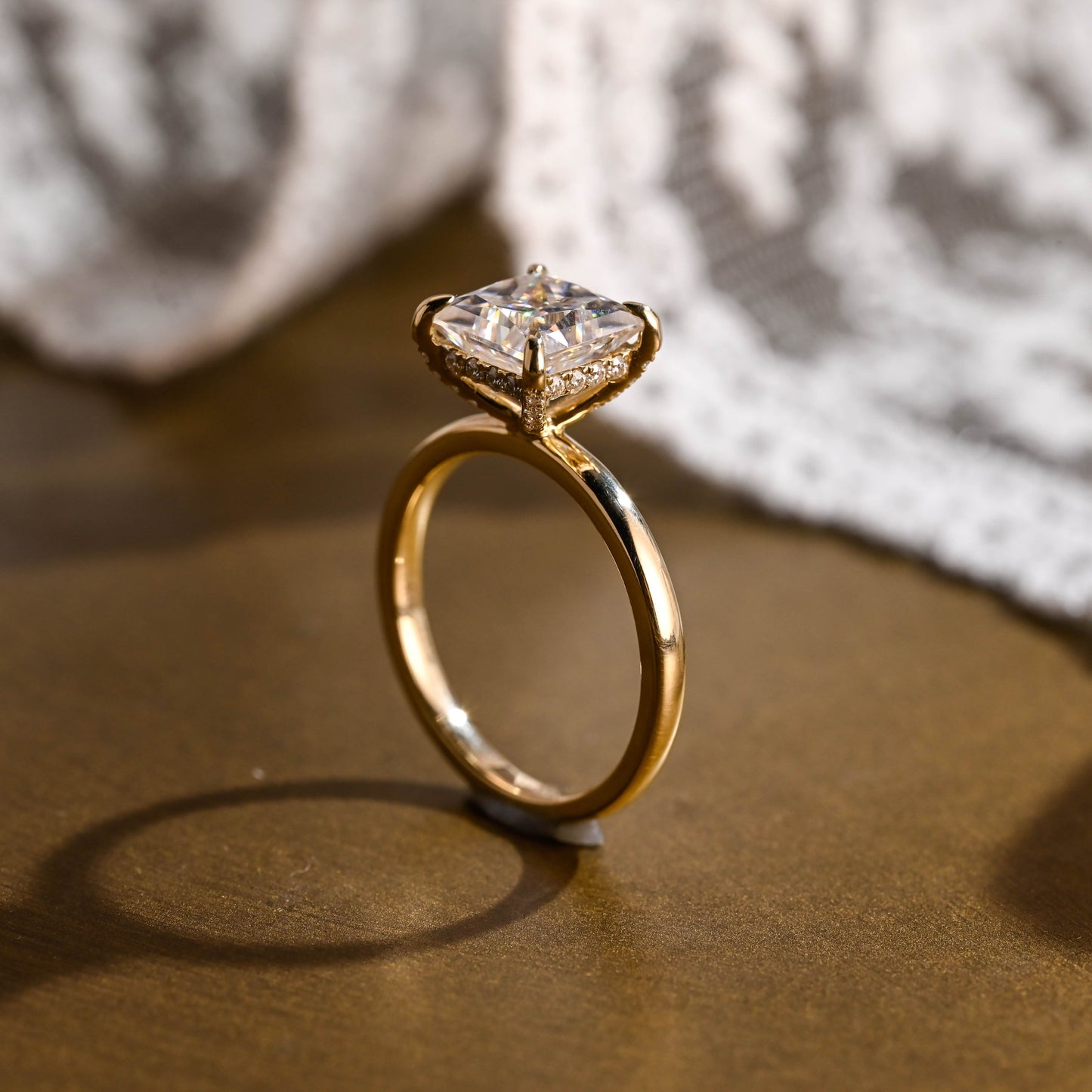 2 CT Round Three Stones Lab Grown Diamond Engagement Ring
