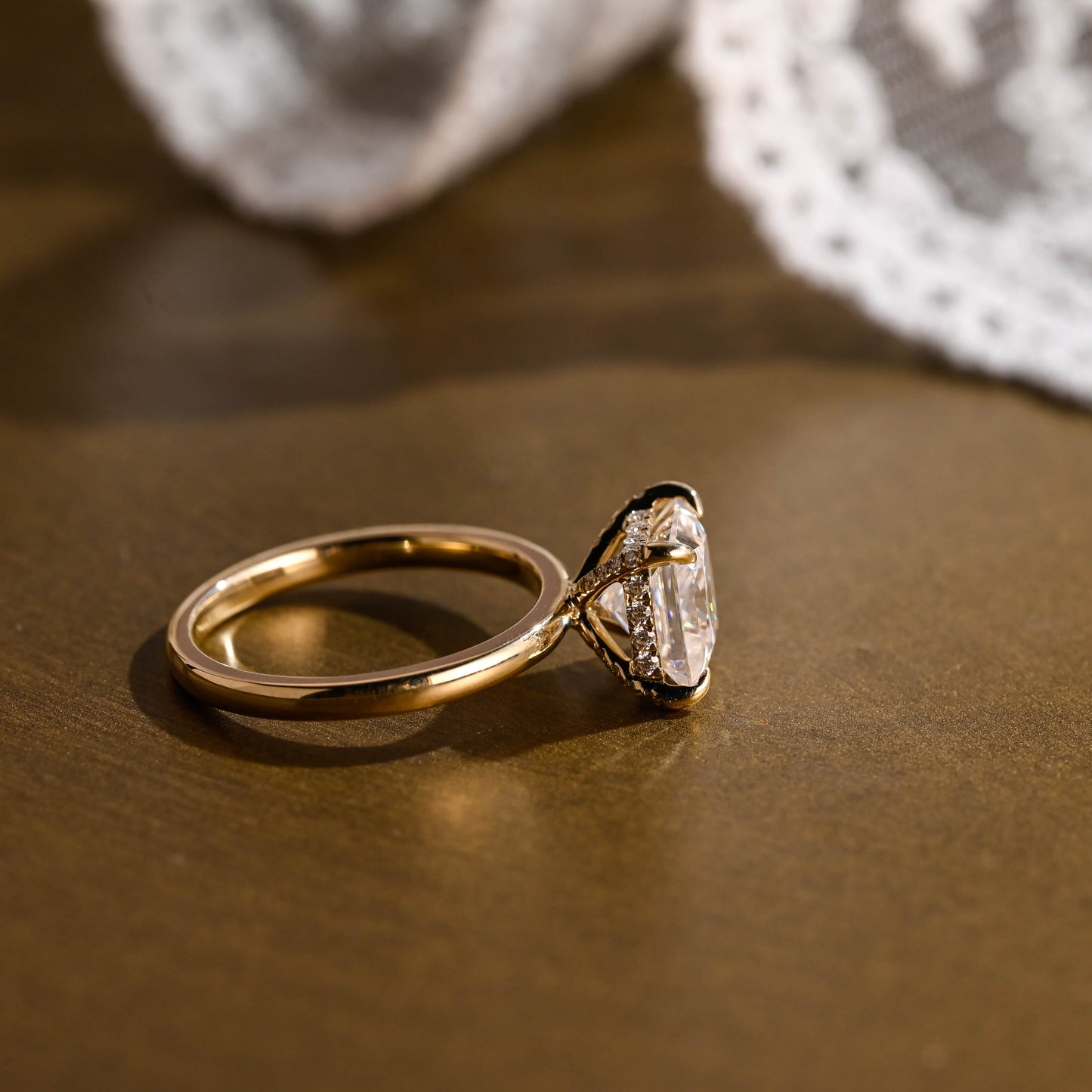 2 CT Round Three Stones Lab Grown Diamond Engagement Ring