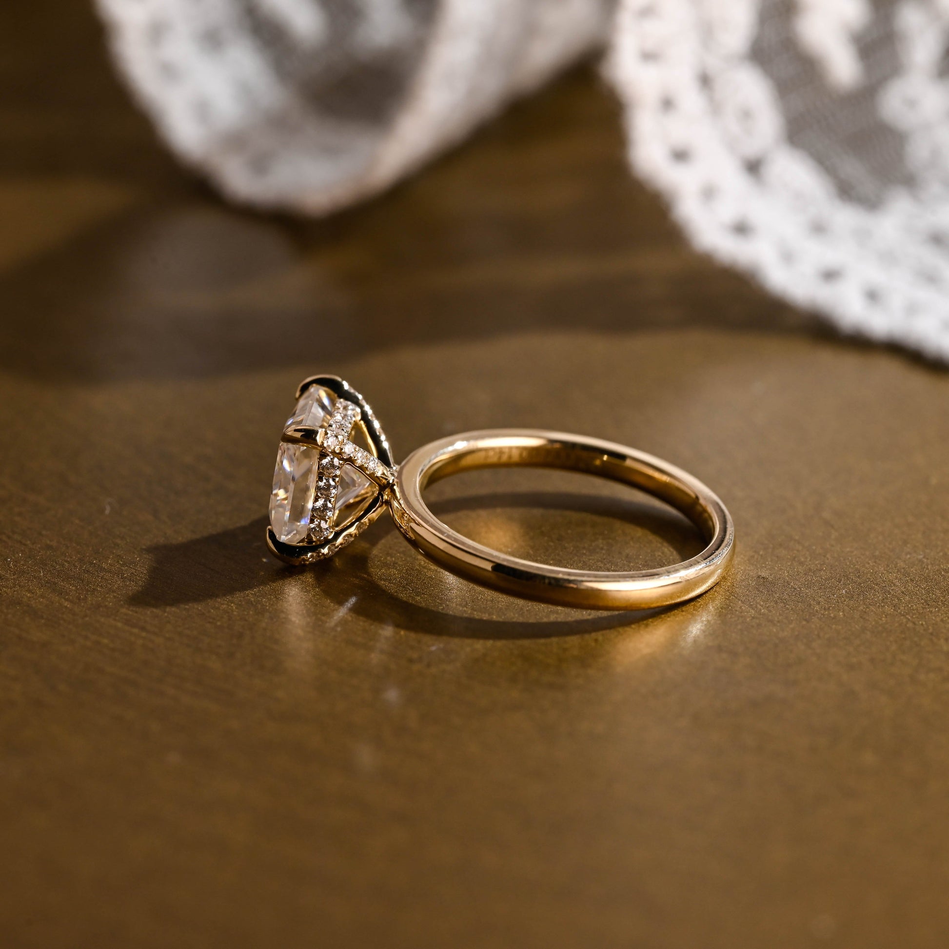 2 CT Round Three Stones Lab Grown Diamond Engagement Ring