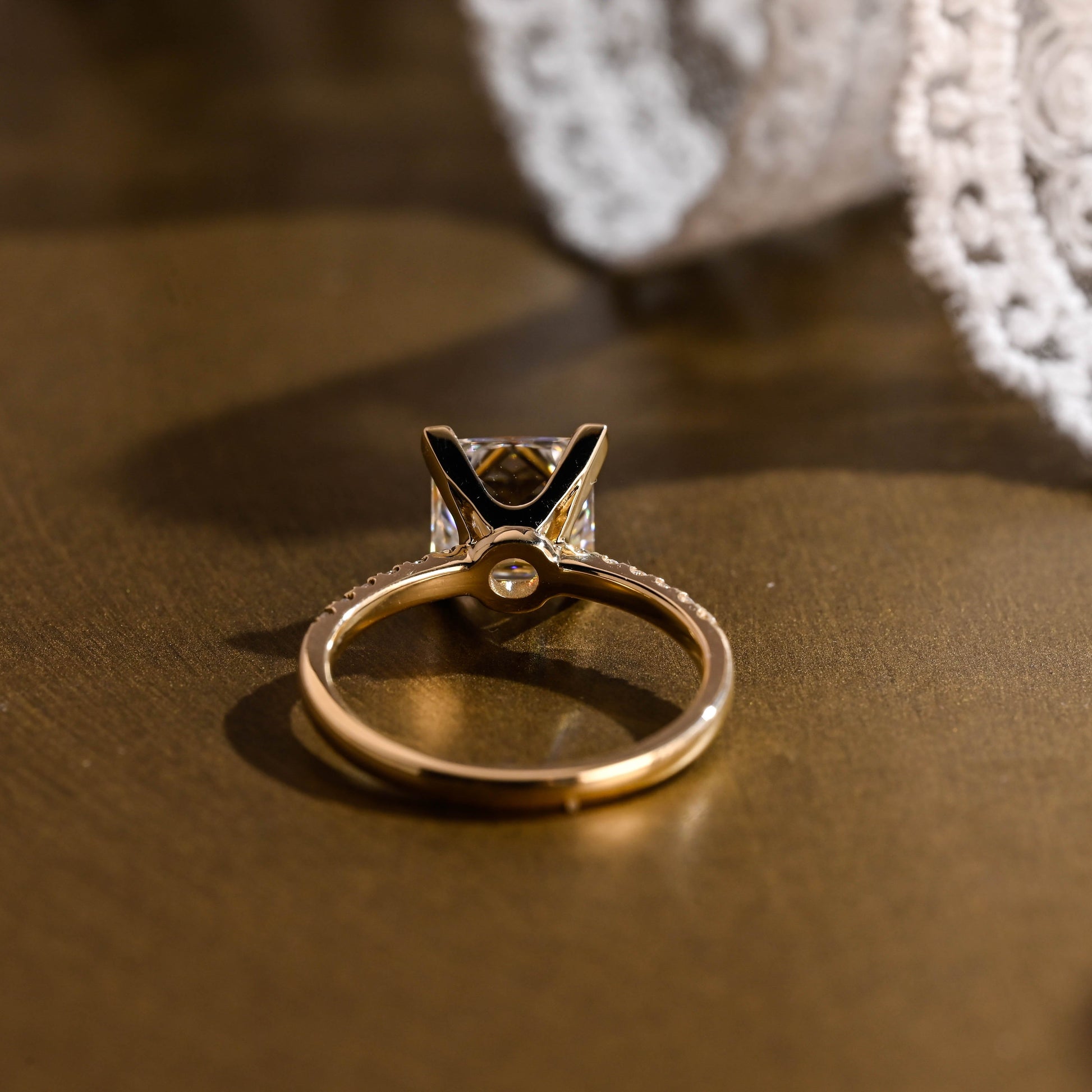 2 CT Round Three Stones Lab Grown Diamond Engagement Ring