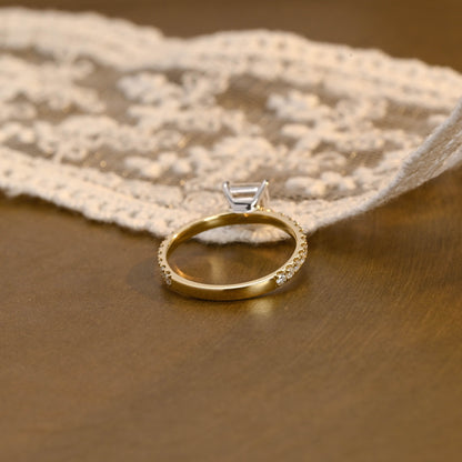 2 CT Round Three Stones Lab Grown Diamond Engagement Ring