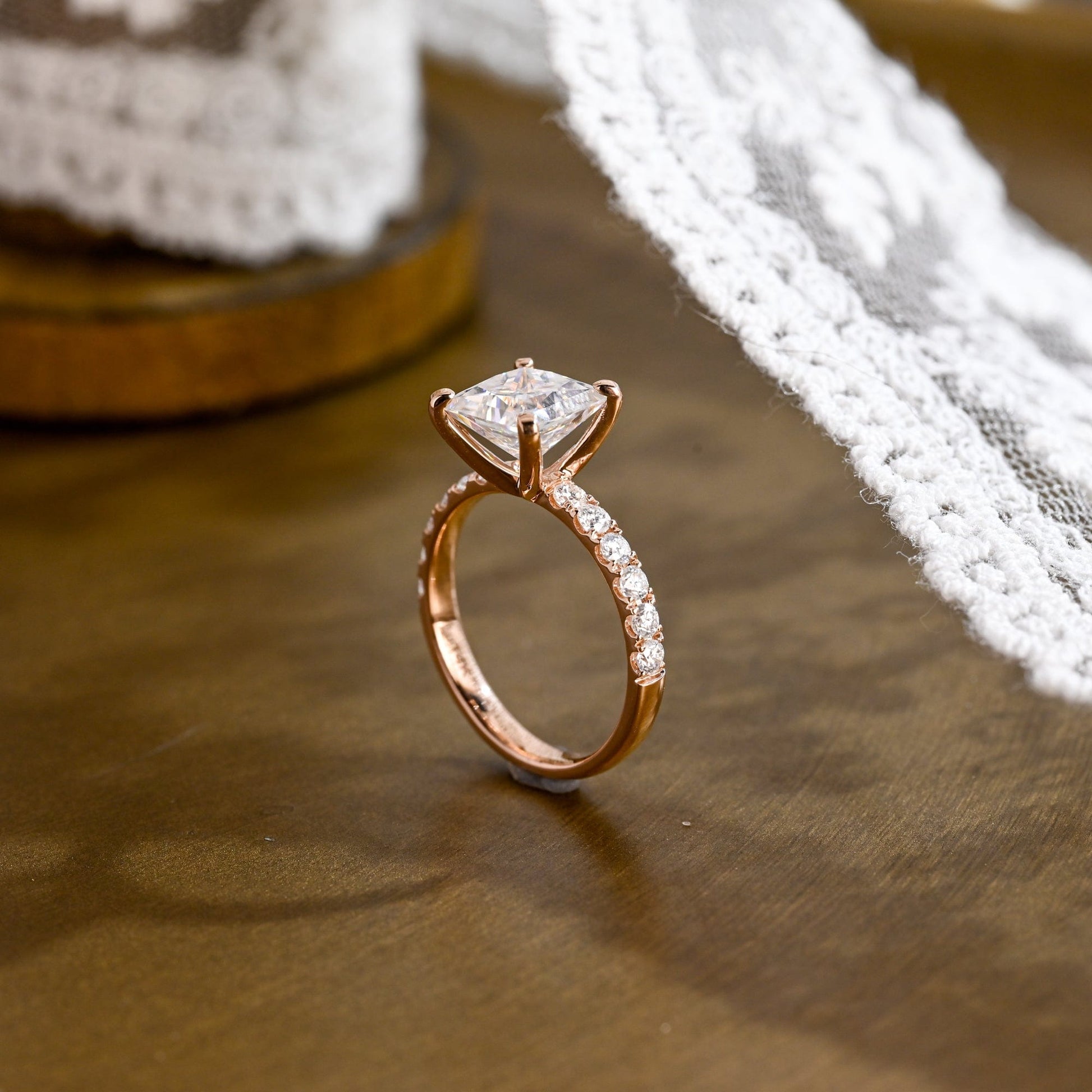 2 CT Round Three Stones Lab Grown Diamond Engagement Ring