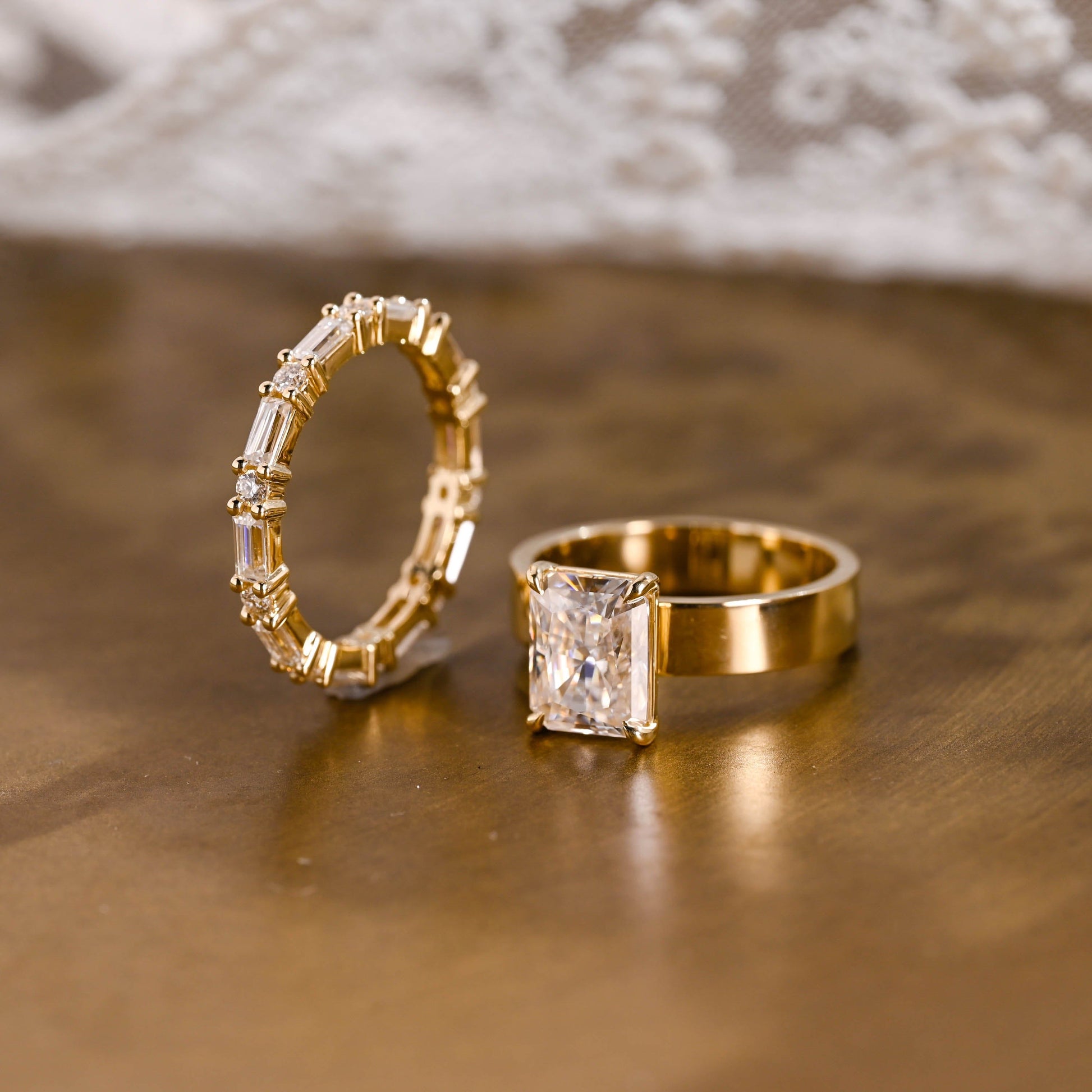 3.0 CT Round Pave Lab Grown Diamond Bridal Set
