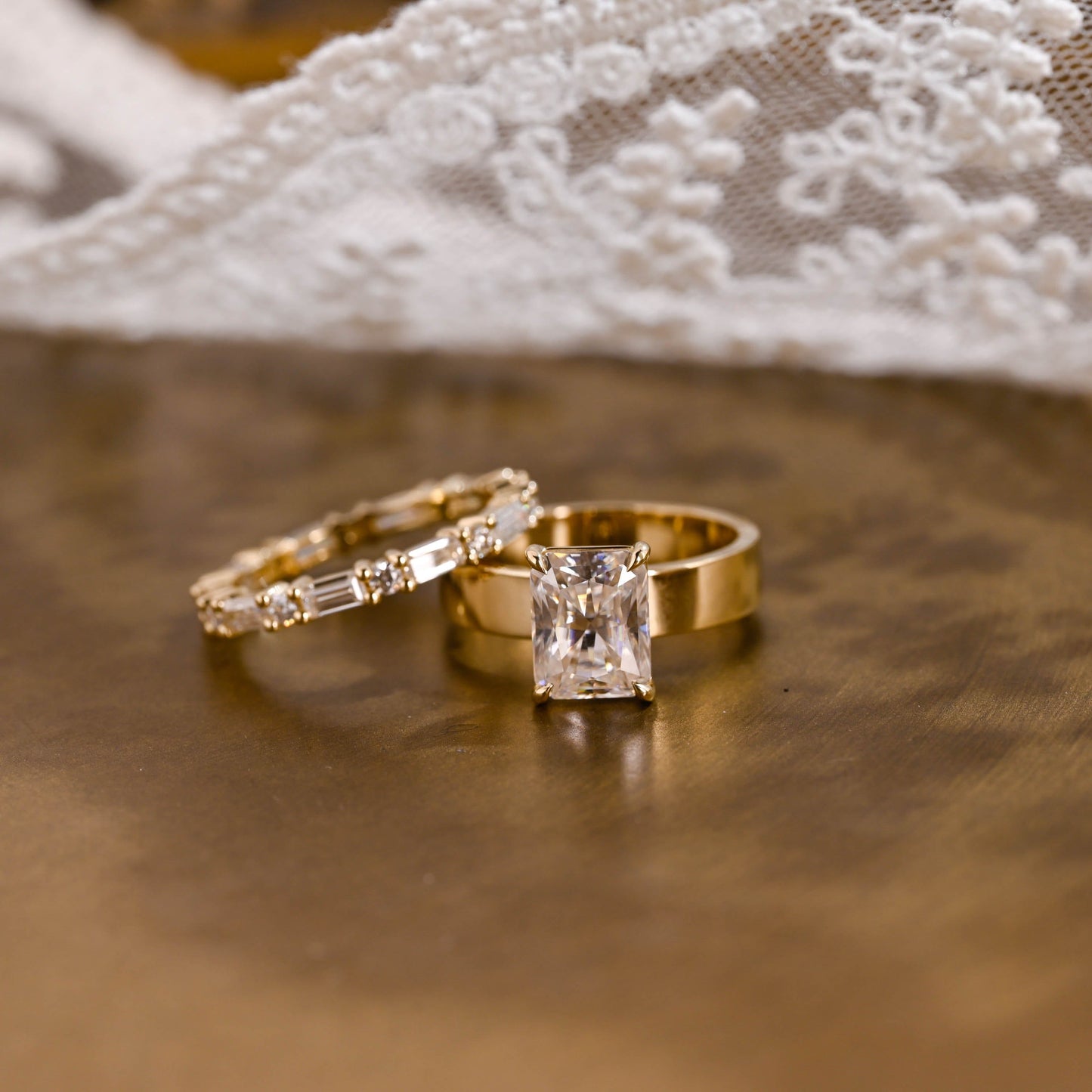 3.0 CT Round Pave Lab Grown Diamond Bridal Set