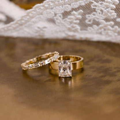 3.0 CT Round Pave Lab Grown Diamond Bridal Set
