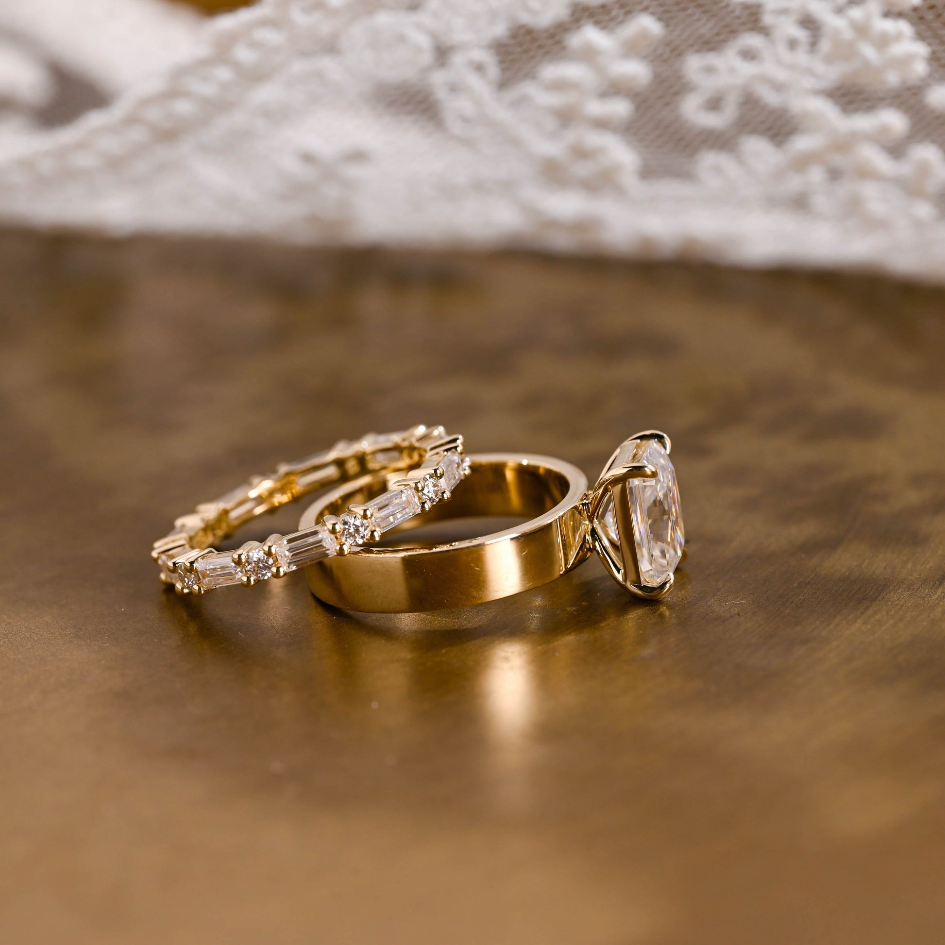 3.0 CT Round Pave Lab Grown Diamond Bridal Set