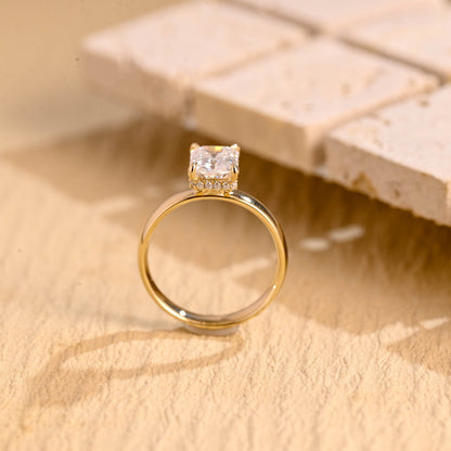 2 CT Round Three Stones Lab Grown Diamond Engagement Ring