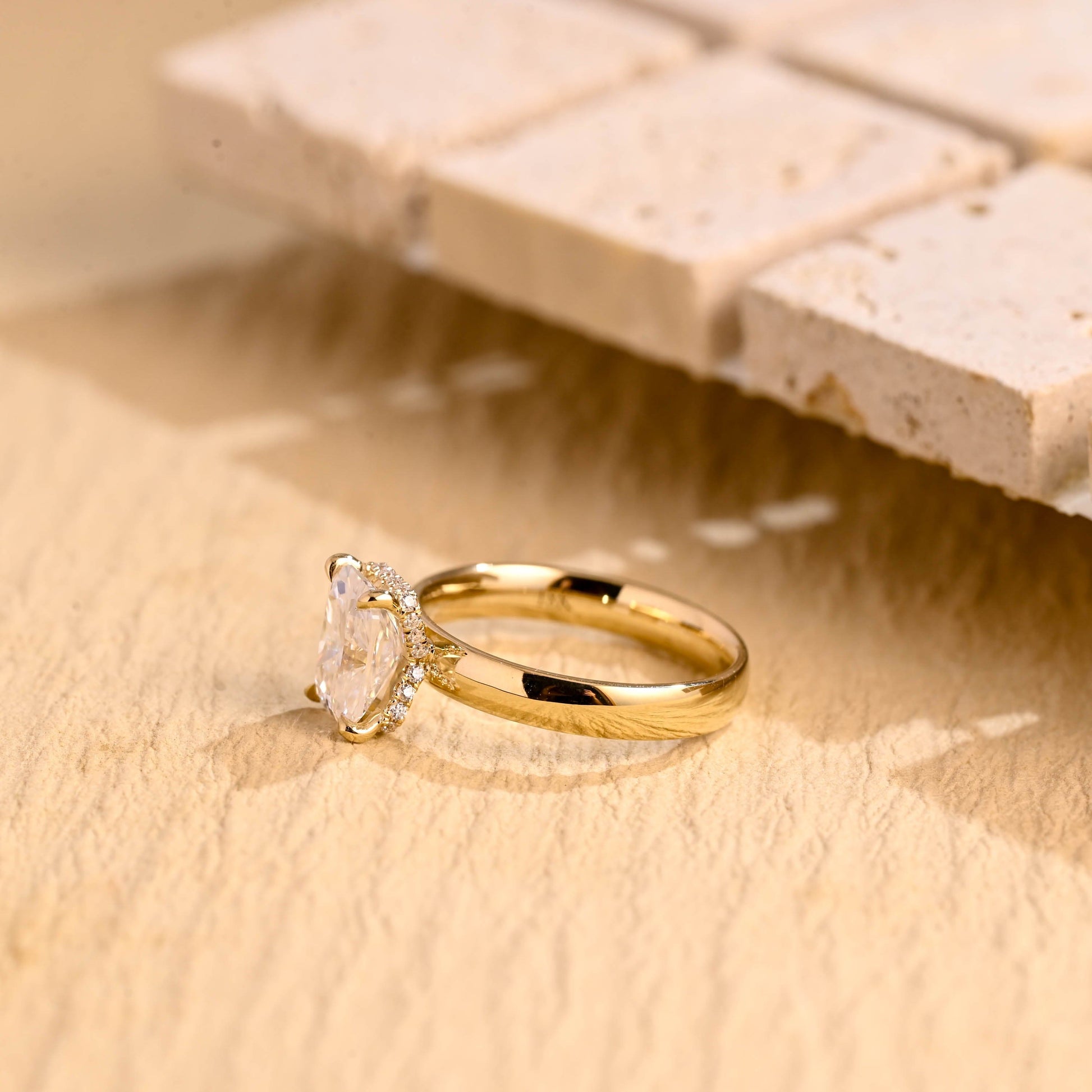 2 CT Round Three Stones Lab Grown Diamond Engagement Ring