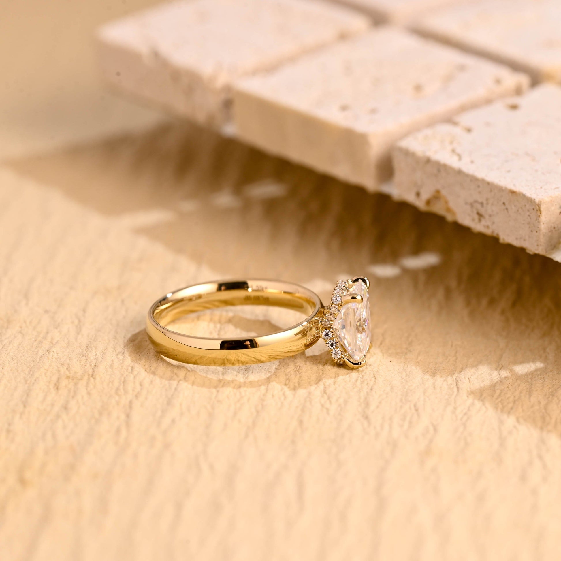 2 CT Round Three Stones Lab Grown Diamond Engagement Ring