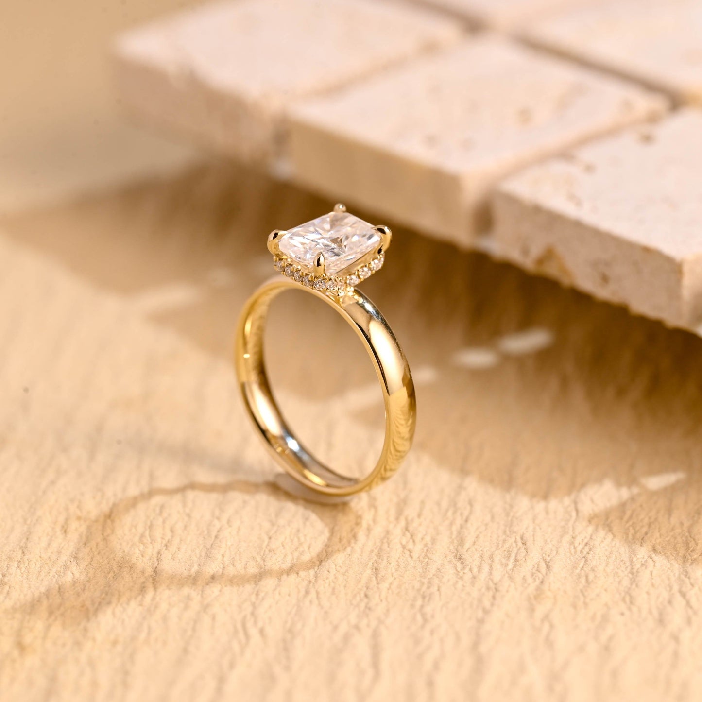 2 CT Round Three Stones Lab Grown Diamond Engagement Ring