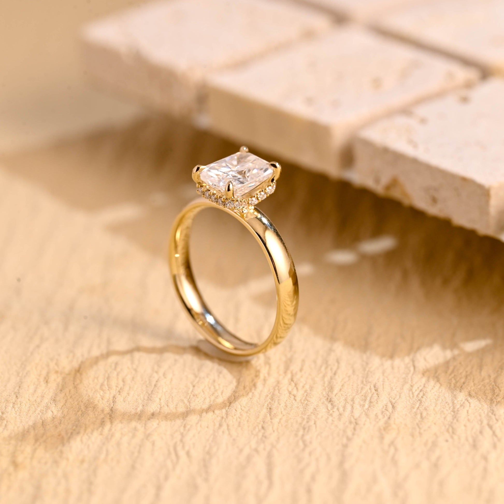 2 CT Round Three Stones Lab Grown Diamond Engagement Ring