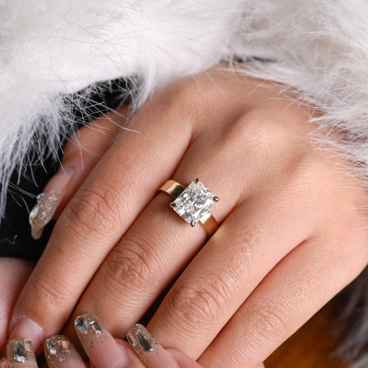 2 CT Round Three Stones Lab Grown Diamond Engagement Ring