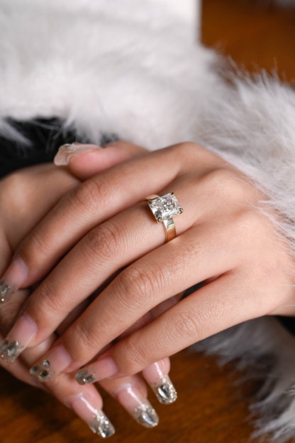 2 CT Round Three Stones Lab Grown Diamond Engagement Ring