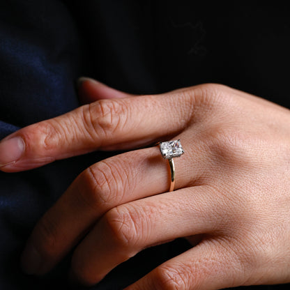 2 CT Round Three Stones Lab Grown Diamond Engagement Ring