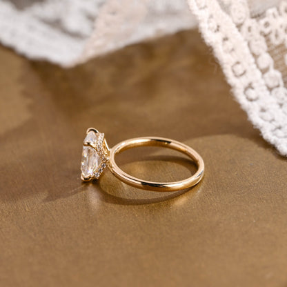 2 CT Round Three Stones Lab Grown Diamond Engagement Ring