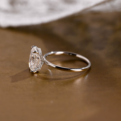 2 CT Round Three Stones Lab Grown Diamond Engagement Ring