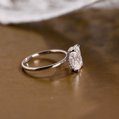 2 CT Round Three Stones Lab Grown Diamond Engagement Ring