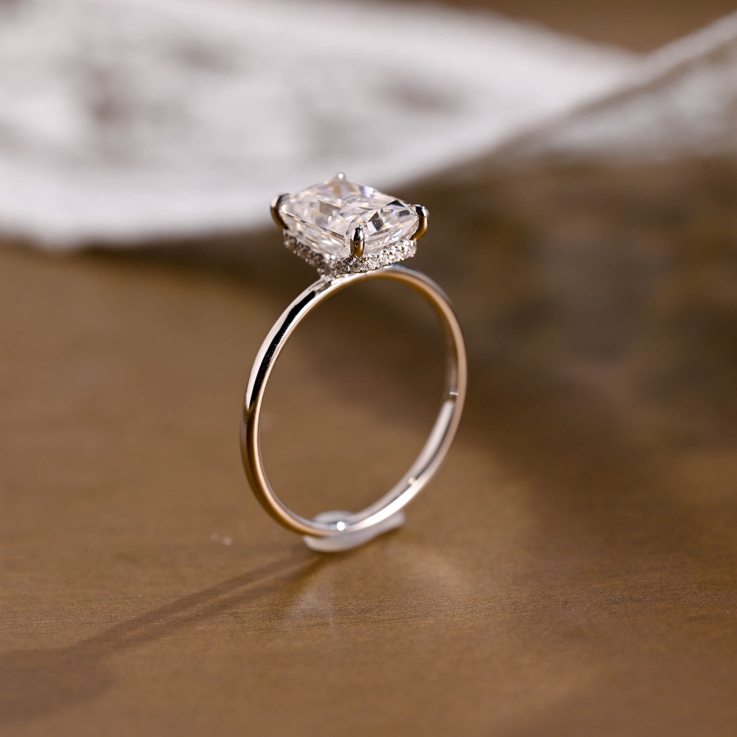 2 CT Round Three Stones Lab Grown Diamond Engagement Ring