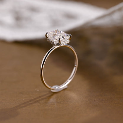 2 CT Round Three Stones Lab Grown Diamond Engagement Ring