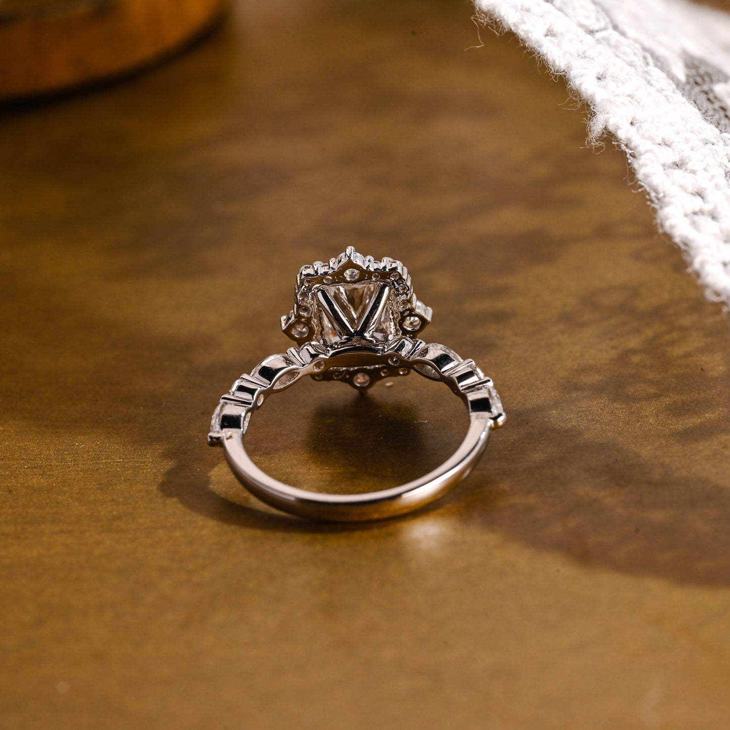 2 CT Round Three Stones Lab Grown Diamond Engagement Ring