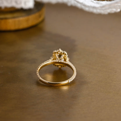 2 CT Round Three Stones Lab Grown Diamond Engagement Ring