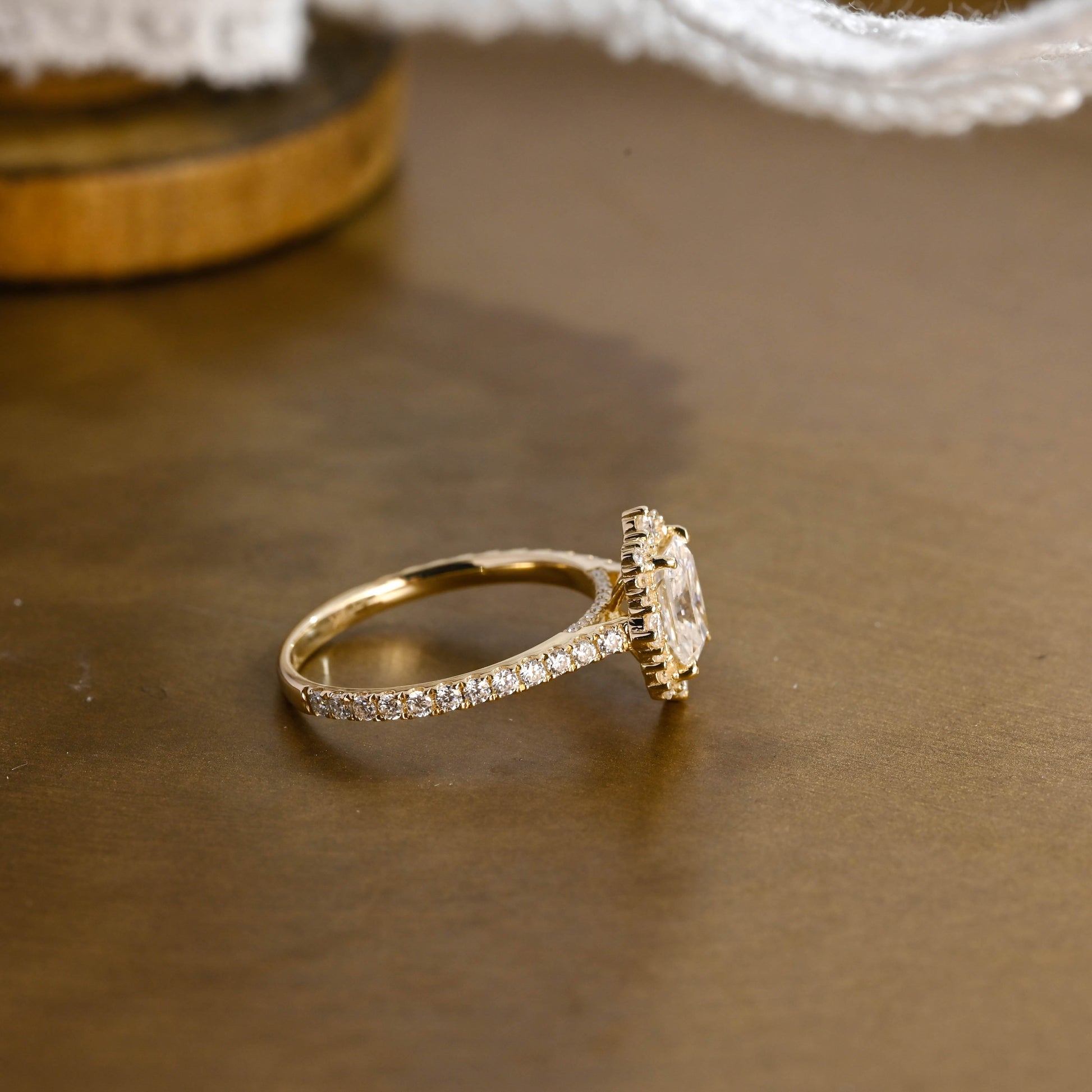 2 CT Round Three Stones Lab Grown Diamond Engagement Ring