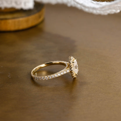 2 CT Round Three Stones Lab Grown Diamond Engagement Ring