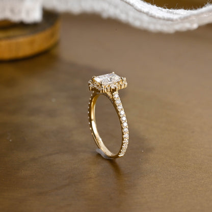 2 CT Round Three Stones Lab Grown Diamond Engagement Ring