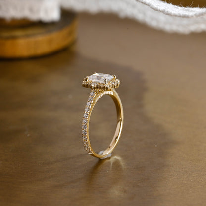 2 CT Round Three Stones Lab Grown Diamond Engagement Ring