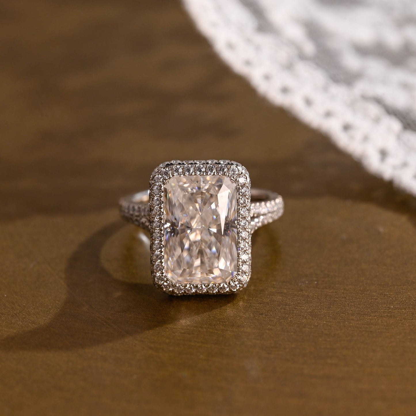 2 CT Round Three Stones Lab Grown Diamond Engagement Ring