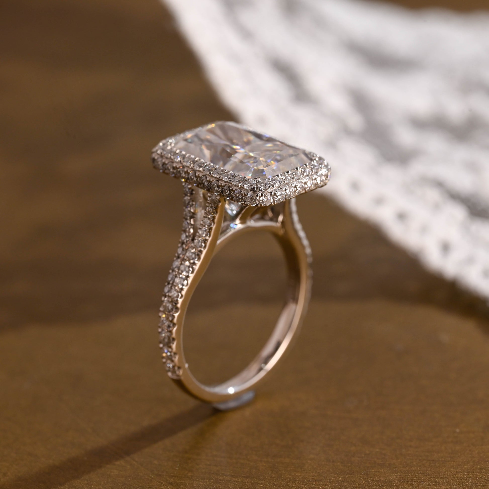2 CT Round Three Stones Lab Grown Diamond Engagement Ring