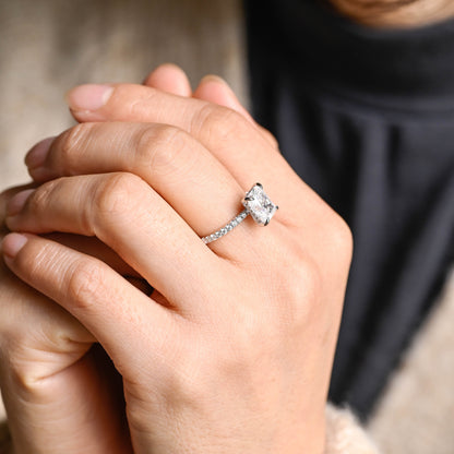 2 CT Round Three Stones Lab Grown Diamond Engagement Ring