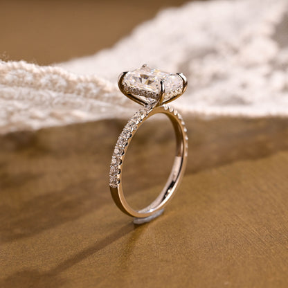2 CT Round Three Stones Lab Grown Diamond Engagement Ring