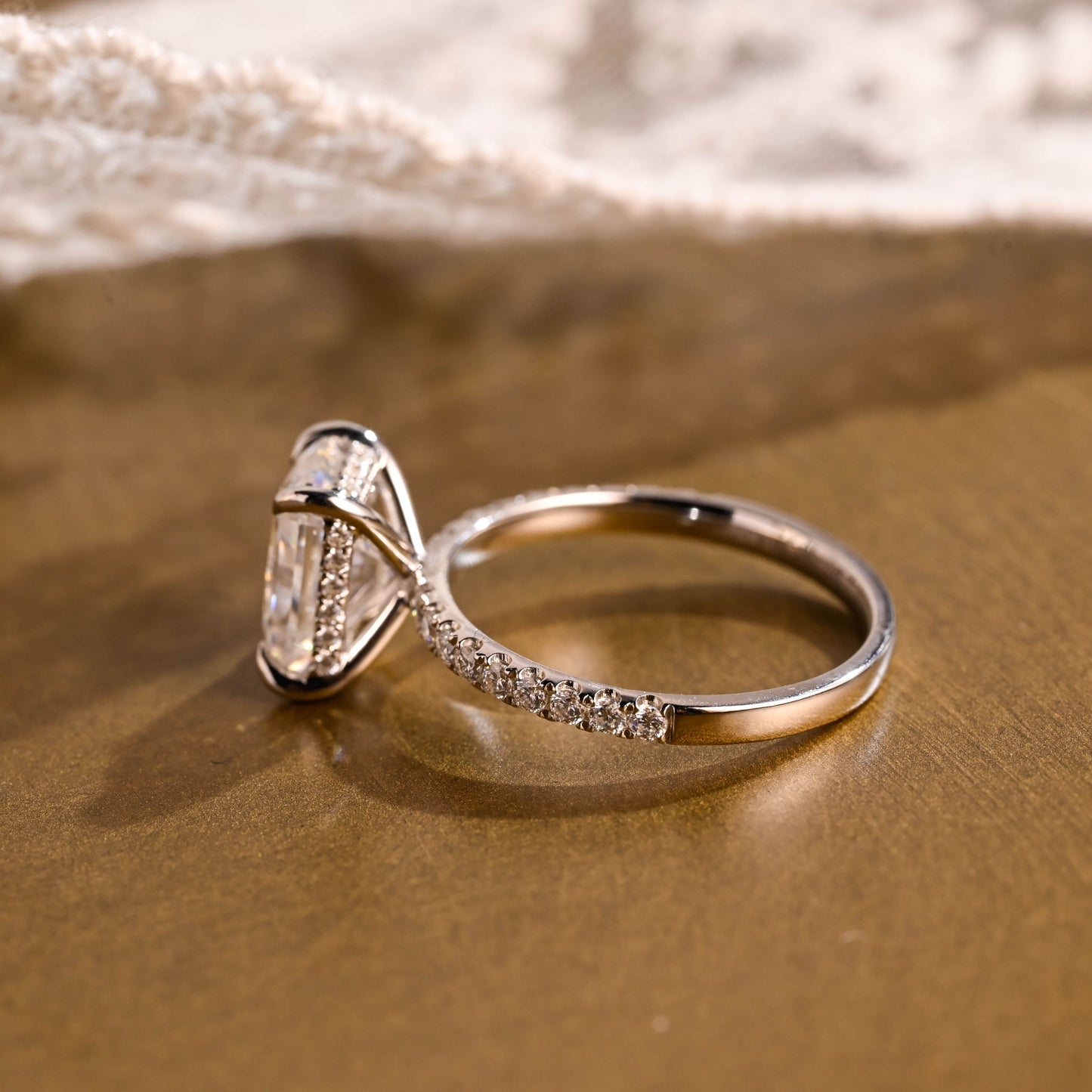 2 CT Round Three Stones Lab Grown Diamond Engagement Ring