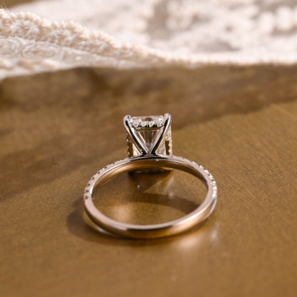 2 CT Round Three Stones Lab Grown Diamond Engagement Ring