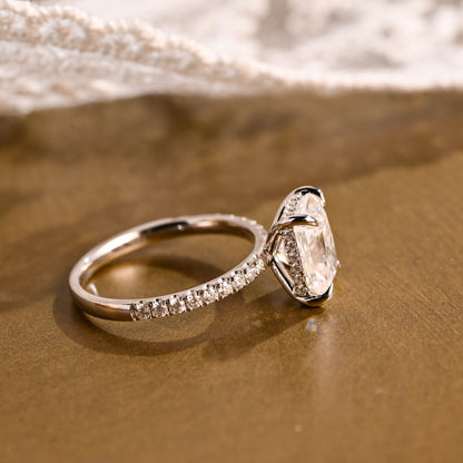 2 CT Round Three Stones Lab Grown Diamond Engagement Ring