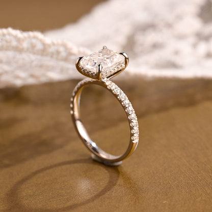 2 CT Round Three Stones Lab Grown Diamond Engagement Ring