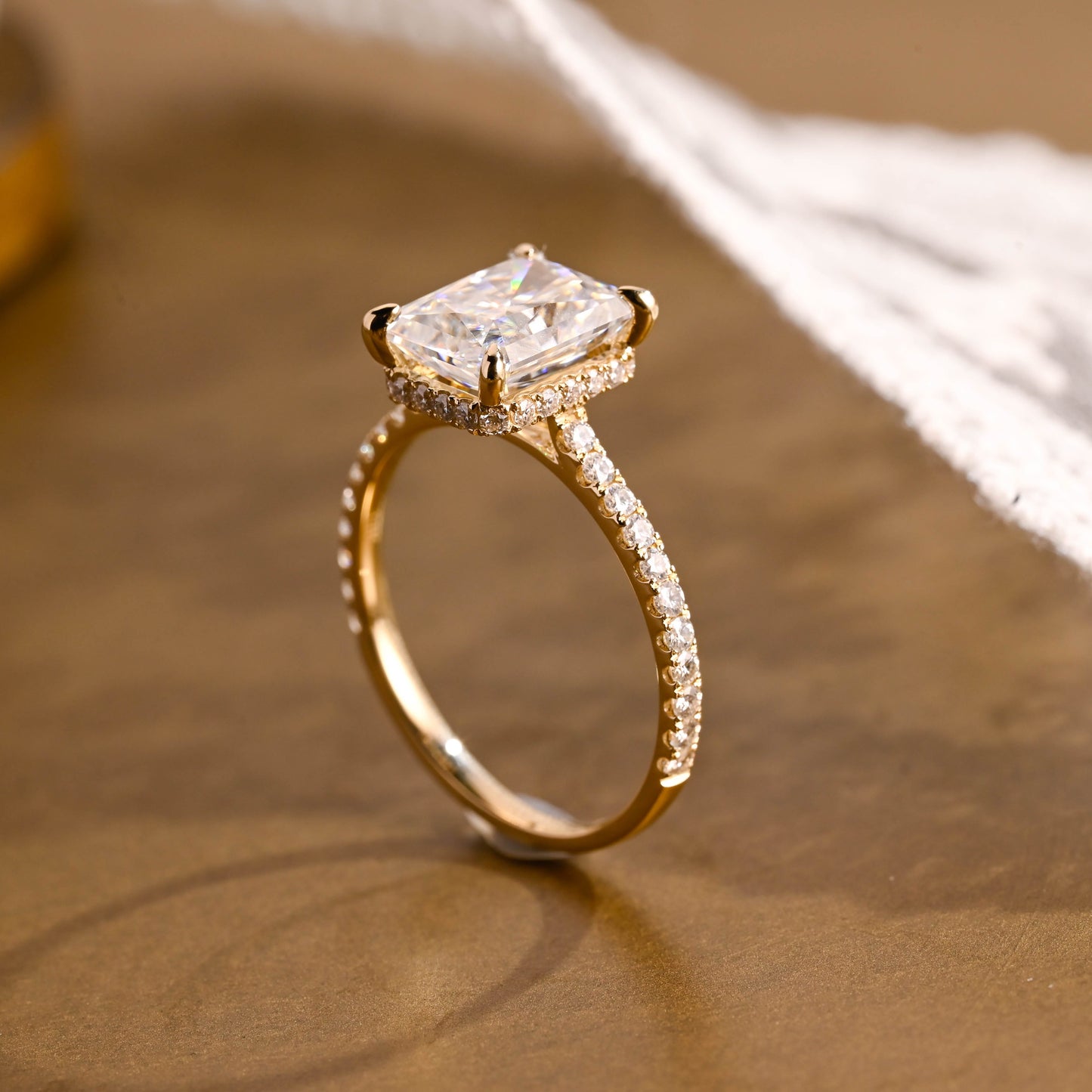 2 CT Round Three Stones Lab Grown Diamond Engagement Ring