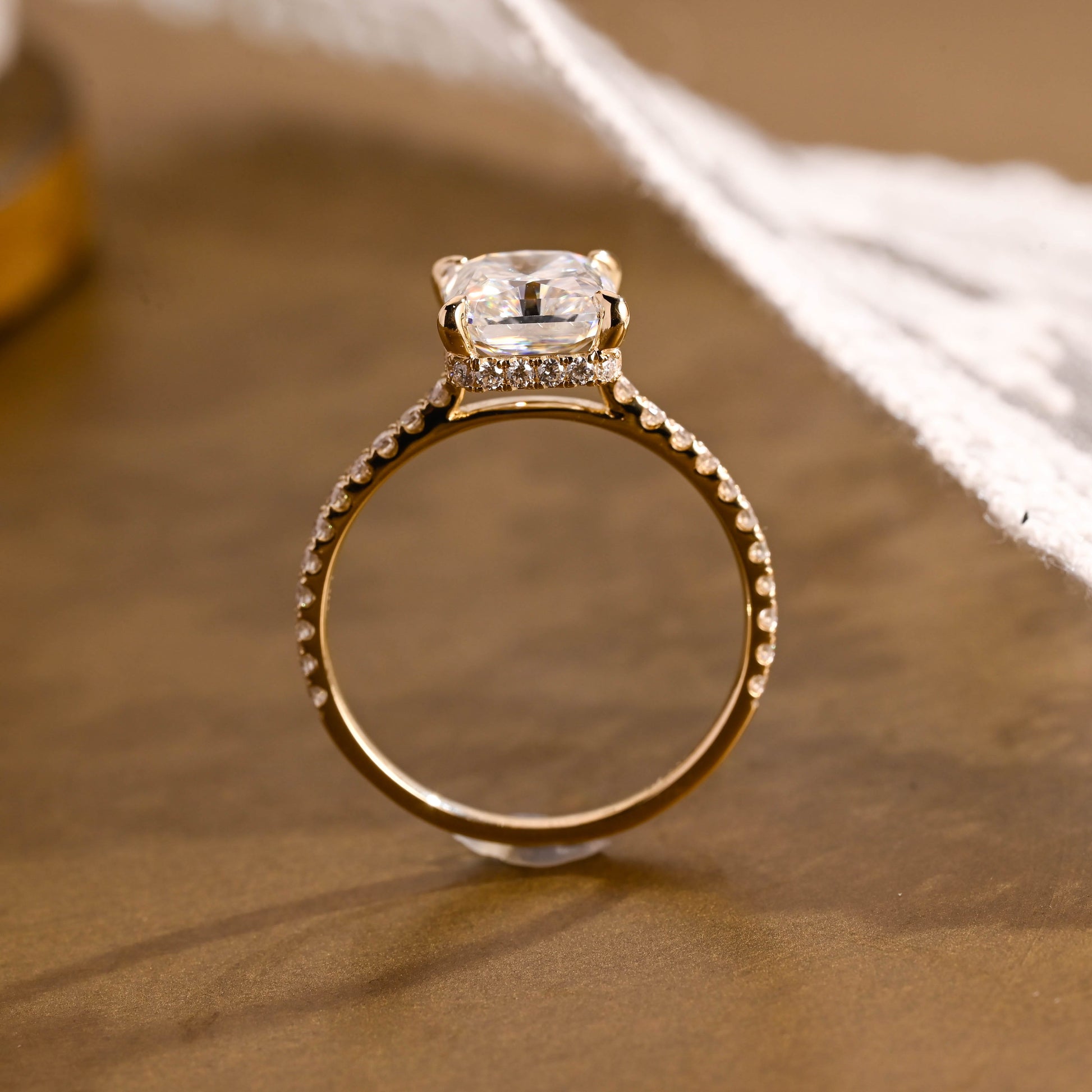 2 CT Round Three Stones Lab Grown Diamond Engagement Ring