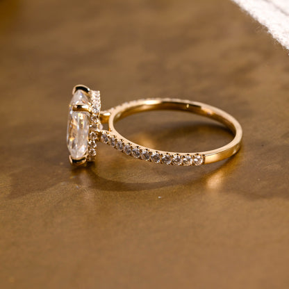 2 CT Round Three Stones Lab Grown Diamond Engagement Ring