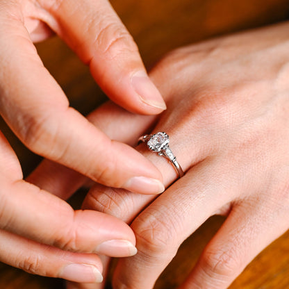 2 CT Round Three Stones Lab Grown Diamond Engagement Ring