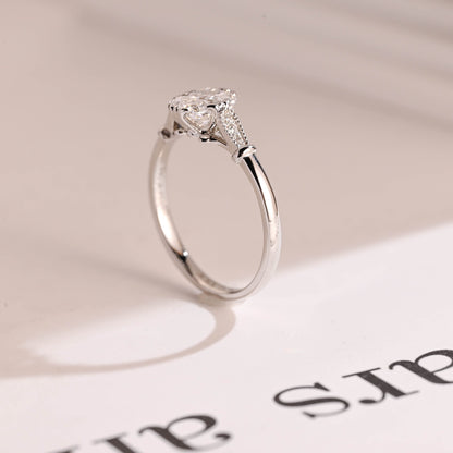 2 CT Round Three Stones Lab Grown Diamond Engagement Ring
