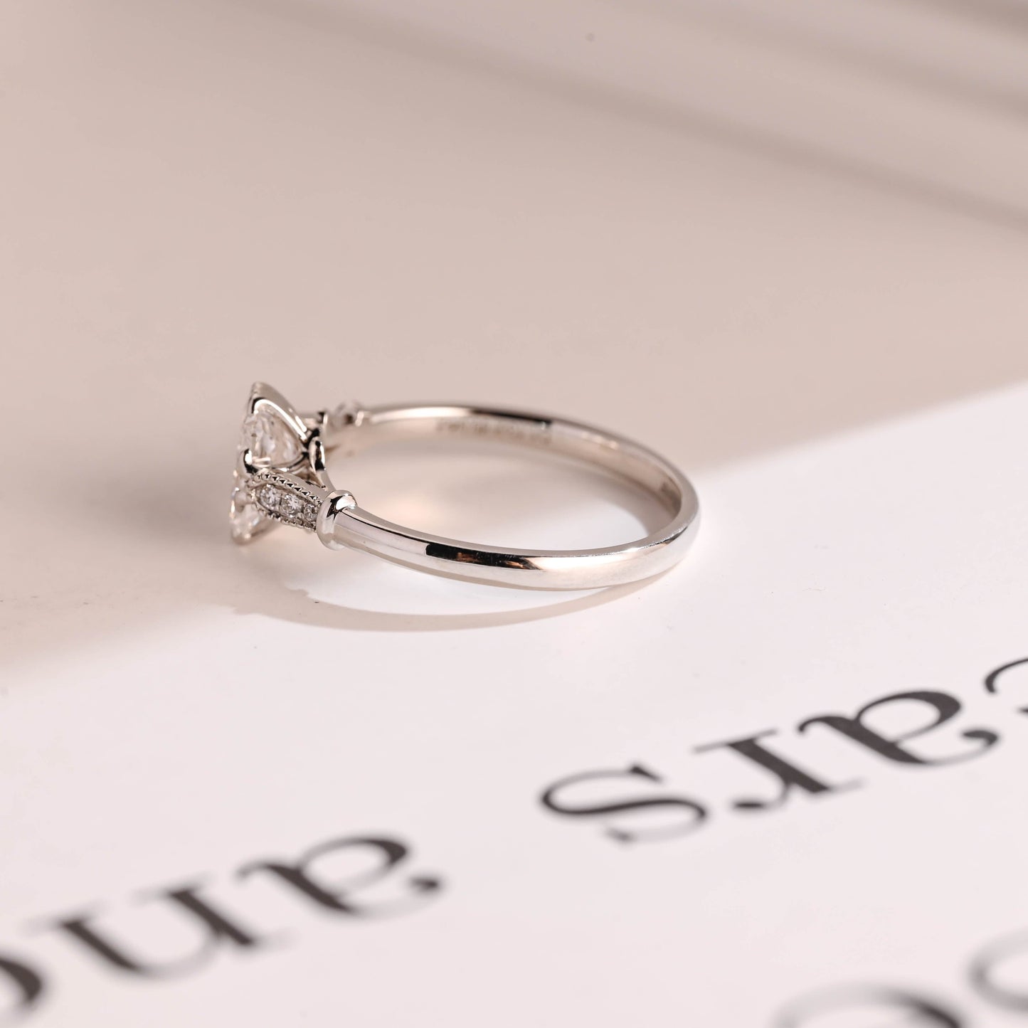 2 CT Round Three Stones Lab Grown Diamond Engagement Ring