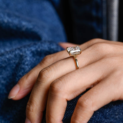 2 CT Round Three Stones Lab Grown Diamond Engagement Ring