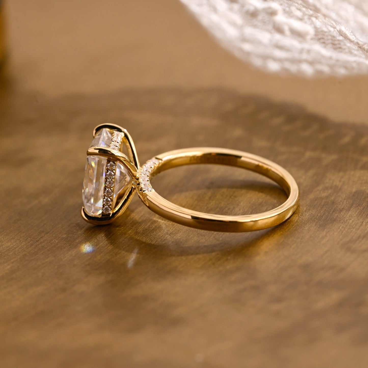 2 CT Round Three Stones Lab Grown Diamond Engagement Ring