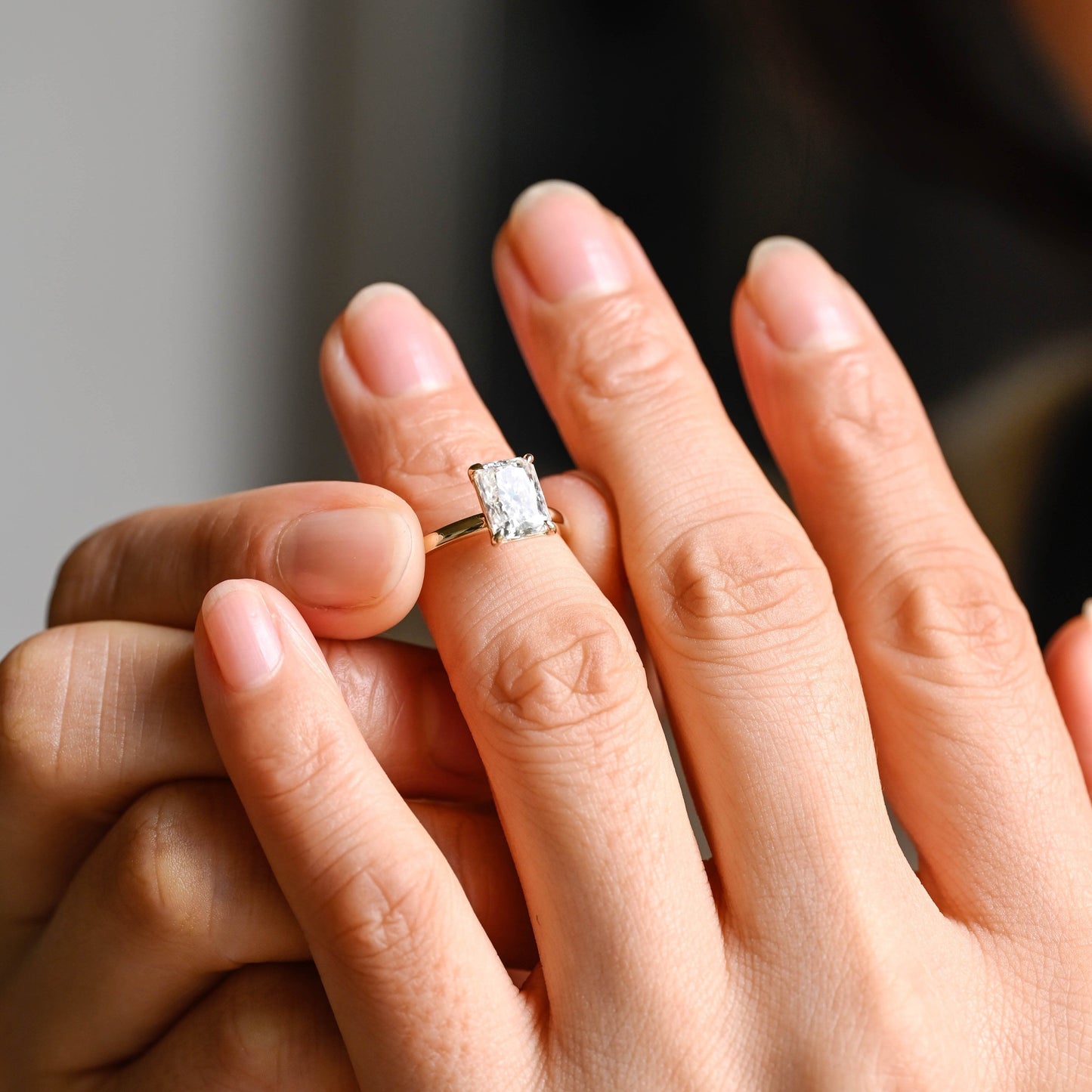 2 CT Round Three Stones Lab Grown Diamond Engagement Ring