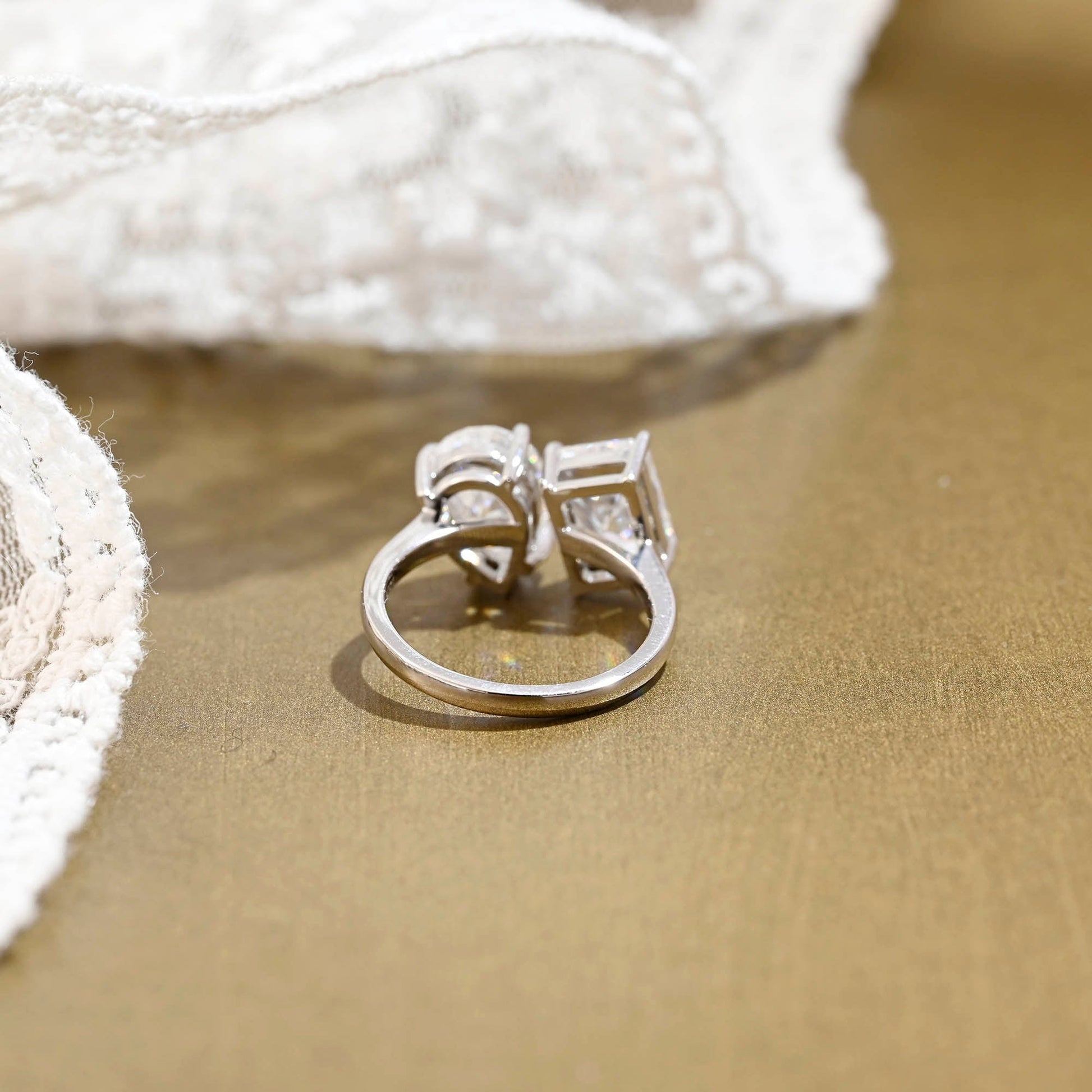 2 CT Round Three Stones Lab Grown Diamond Engagement Ring