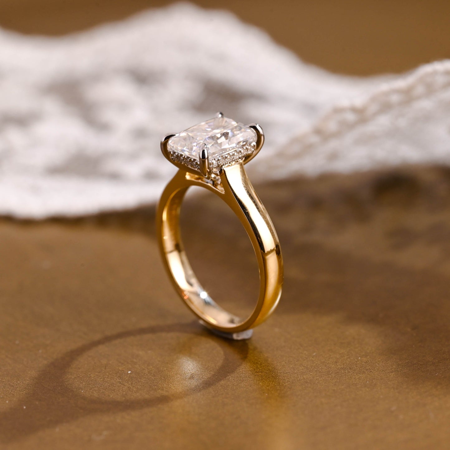 2 CT Round Three Stones Lab Grown Diamond Engagement Ring